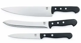 Øyo POM 3 delars knivset Svart skaft som tål mycket slitage