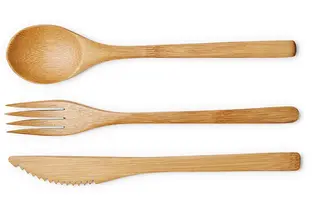 Øyo Turtagrø Familie Vandringsbestick Bambu kniv, gaffel och sked