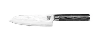Øyo Opal Santoku kockkniv Kockkniv med svart skaft och 16cm blad