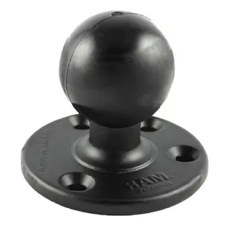 RAM Large Round Plate With Ball - D Size Adapter för D-kula