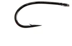 Ahrex FW510 Curved Dry Fly #14 Barbless - Svart finish - 24 st