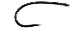 Ahrex FW511 Curved Dry Fly #10 Barbless - Svart finish - 24 st